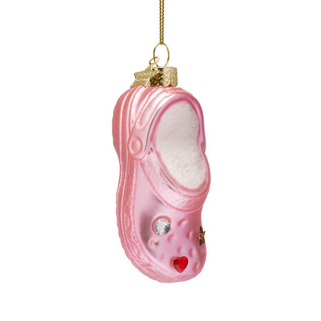 Vondels Ornament matt pink clog w/details
