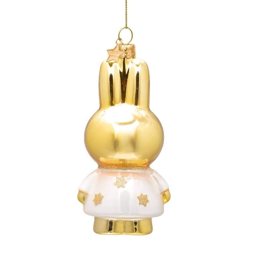 Vondels Ornament Nijntje/Miffy gold w/star dress