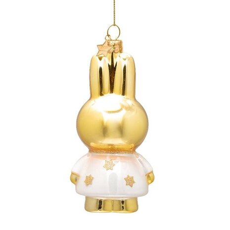Vondels Ornament Nijntje/Miffy gold w/star dress
