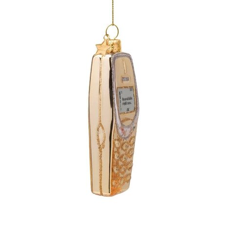 Vondels Ornament shiny gold cellphone