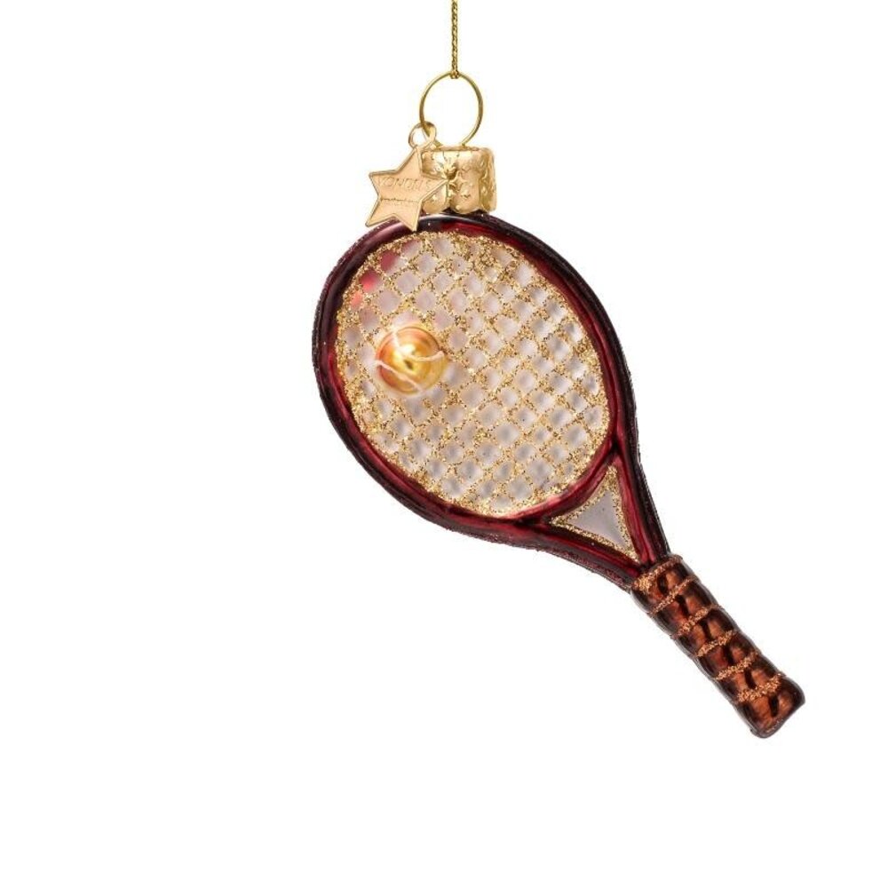 Vondels Ornament burgundy tennis racket
