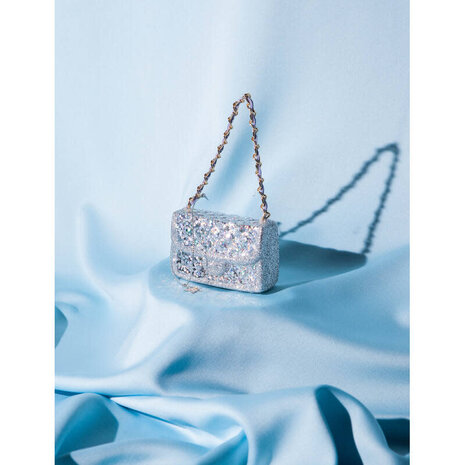 Vondels Ornament silver glitter fashion bag