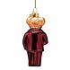 Vondels Ornament burgundy bear in clothes