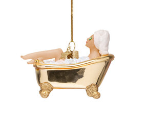 Vondels Ornament woman in shiny gold bath