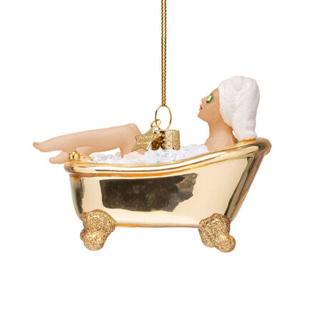 Vondels Ornament woman in shiny gold bath