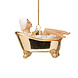 Vondels Ornament woman in shiny gold bath