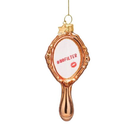 Vondels Ornament shiny copper no filter hand mirror