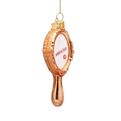 Vondels Ornament shiny copper no filter hand mirror