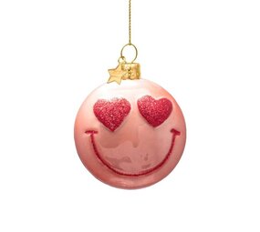 Vondels Ornament pink orange  smiley