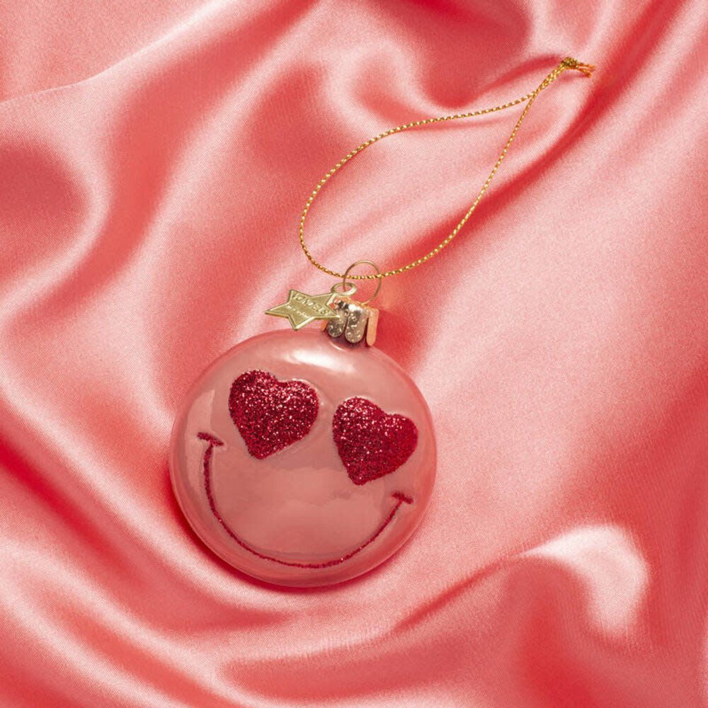 Vondels Ornament pink orange  smiley