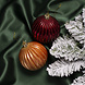 Vondels Bauble glass burgundy ribbed