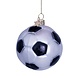 Vondels Ornament white/black glitter football