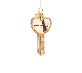 Vondels Ornament shiny gold key w/new home Vondels Ornament shiny gold key w/new home