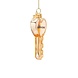 Vondels Ornament shiny gold key w/new home