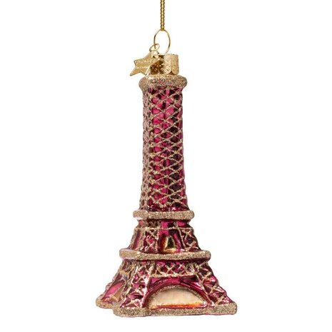 Vondels Ornament burgundy Eiffel tower