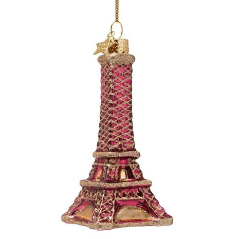 Vondels Ornament burgundy Eiffel tower
