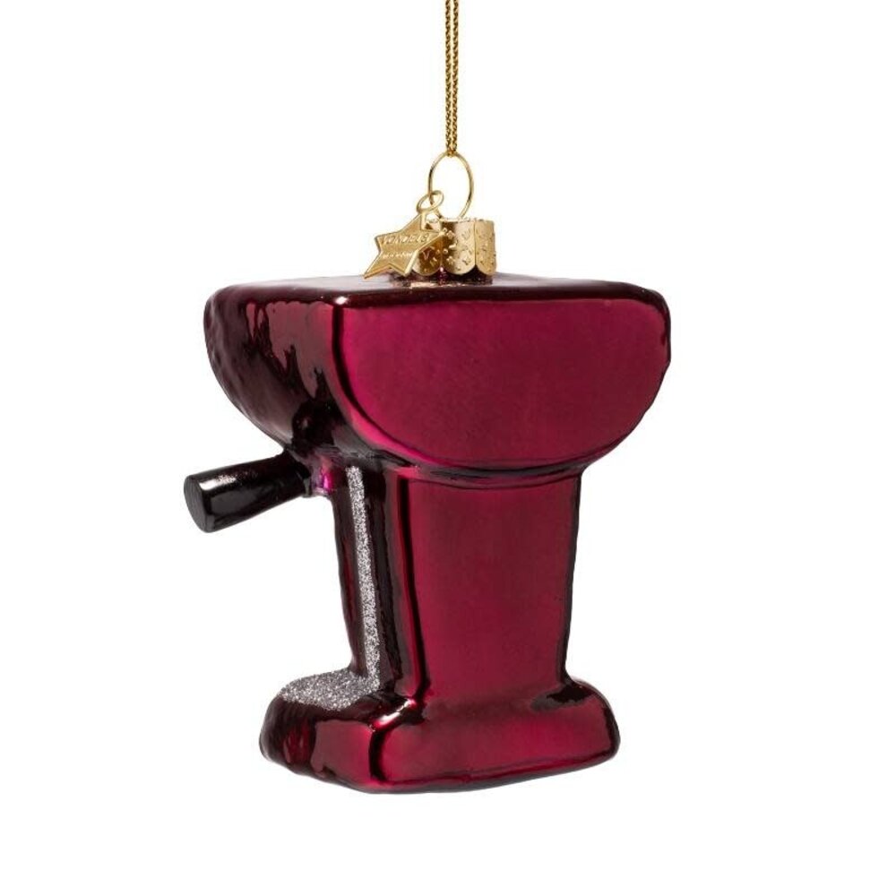 Vondels Ornament burgundy coffee machine