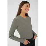 Culture Kiddy LS Oneck - Black White Stripe