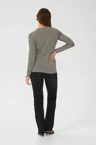 Culture Kiddy LS Oneck - Black White Stripe