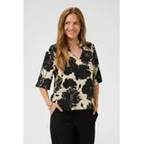 Culture Rachel Elitha SS Blouse  - Black Offwhite Flower