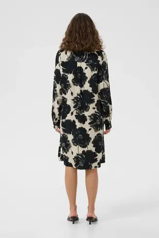 Culture Rachel Elitha Short Dress  - Black Offwhite Flower