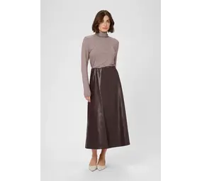 Culture Lilli PU Skirt - Decadent Chocolate