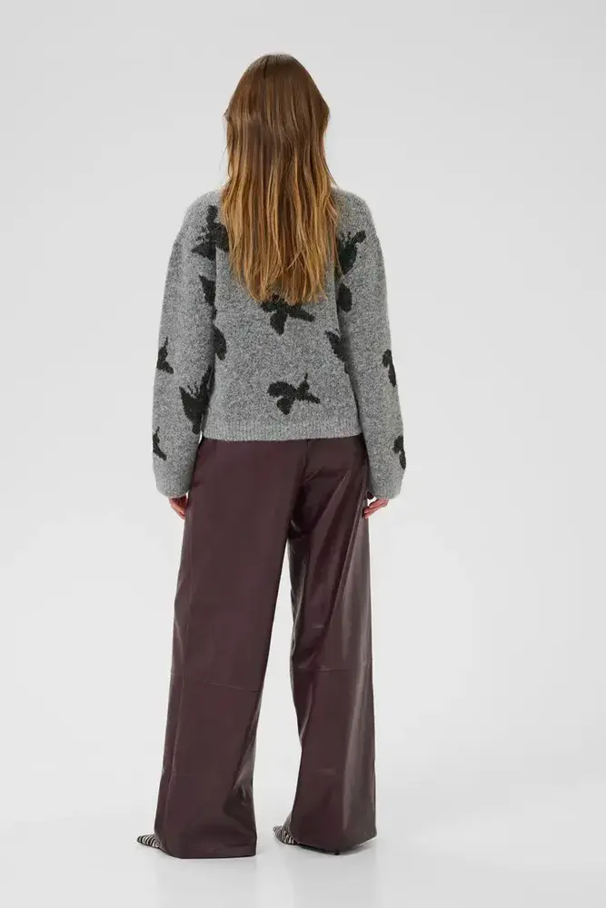 Culture Freya Pullover - Mid Grey/Black Melange