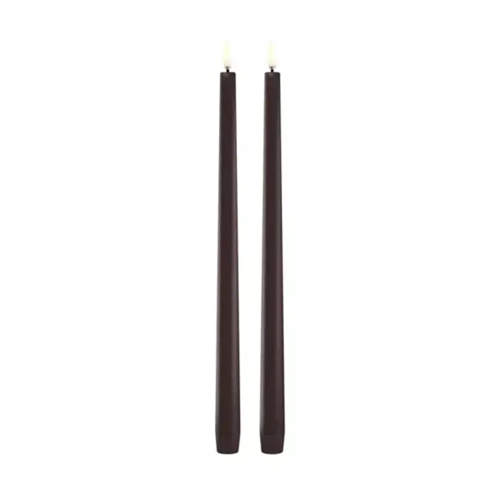 Uyuni LED slim taper candle, Dusty mulberry, Smooth, 2-pack, 2,3x32 cm Uyuni LED slim taper candle, Dusty mulberry, Smooth, 2-pack, 2,3x32 cm