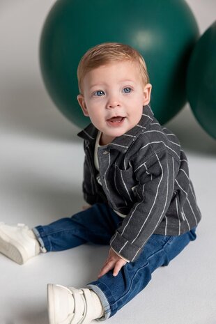 Noppies Vest Seeley - Stripe Pattern Dark Grey