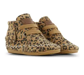 Shoesme Panterprint Babyschoentje met franjes Shoesme Panterprint Babyschoentje met franjes