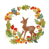 Ppd Servetten  Wreath & Bambi 33x33