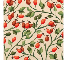 Ppd Servetten Rosehips eco 33x33 Ppd Servetten Rosehips eco 33x33