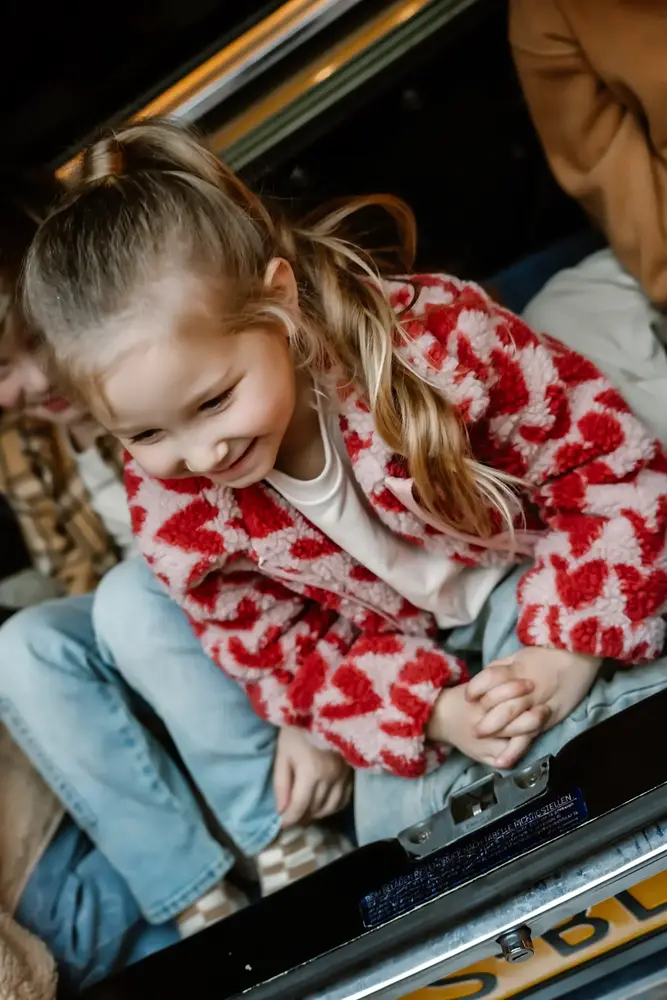 Daily7 Teddy Jacket Heart – Pale Mauve