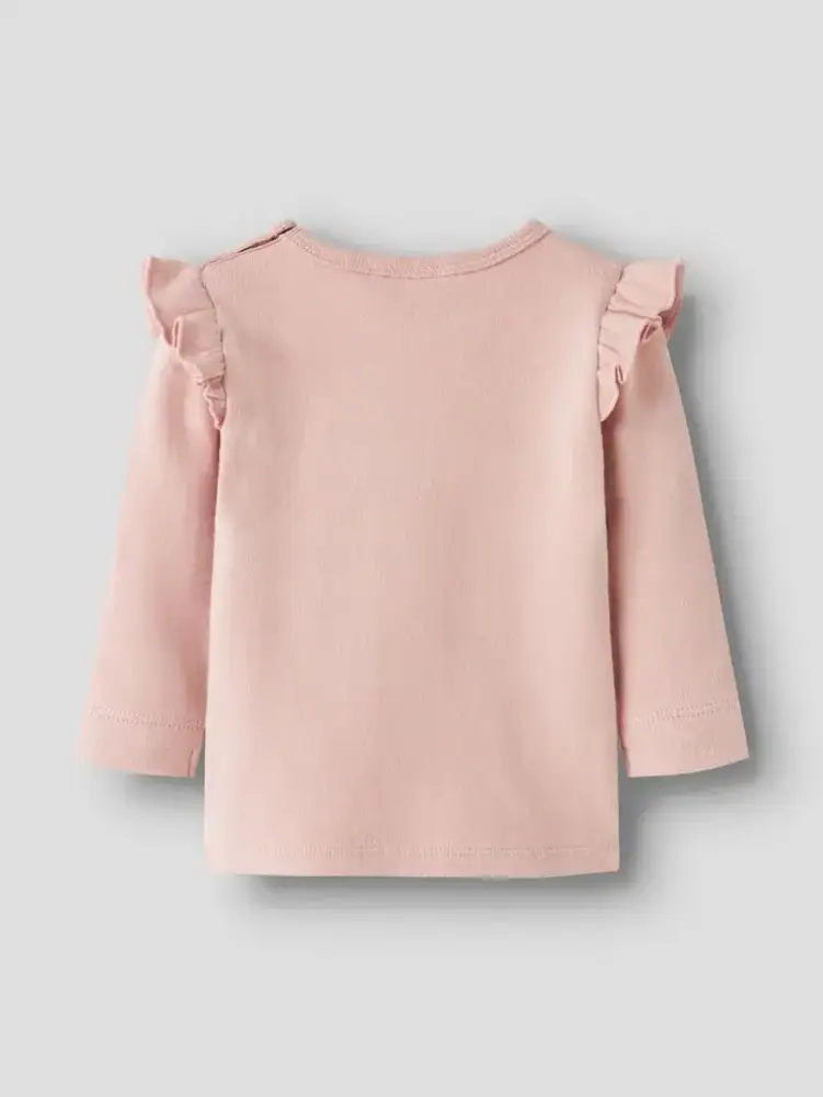 Lil' Atelier Thora Hyk LS Slim Top – Cameo Rose
