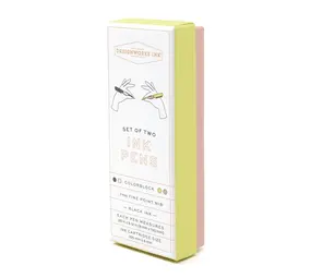 Designworks Ink Color Block Pens  - Off White/Taupe (set of 2)