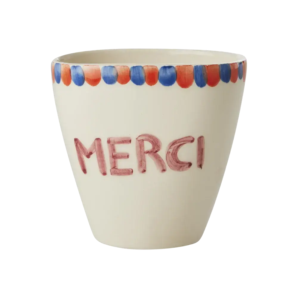 Rice Ceramic Oval Cup - MERCI (300 ml)
