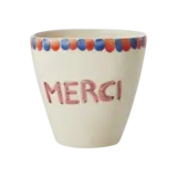 Rice Ceramic Oval Cup - MERCI (300 ml) Rice Ceramic Oval Cup - MERCI (300 ml)