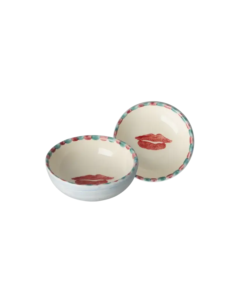 Rice Ceramic Dipping Bowl Lips - Small