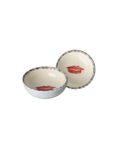 Rice Ceramic Dipping Bowl Lips - Small