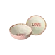 Rice Ceramic Bowl LOVE - Pink Rice Ceramic Bowl LOVE - Pink