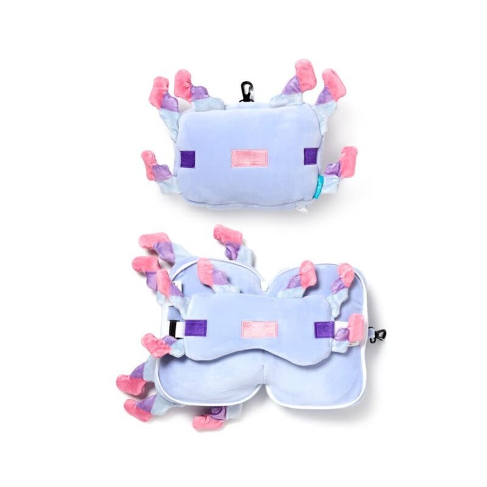 Relaxeazzz Minecraft Axolotl Rond Reiskussen &  Slaapmasker
