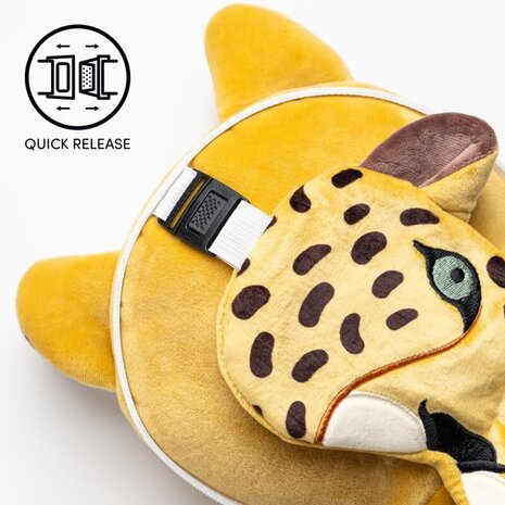 Relaxeazzz Luipaard Rond Reiskussen & Slaapmasker