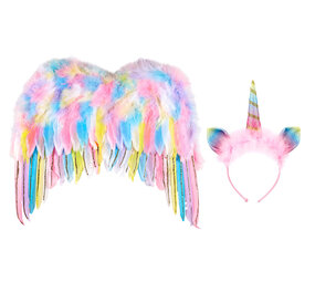 Souza Vleugels + Haarband Eenhoorn set