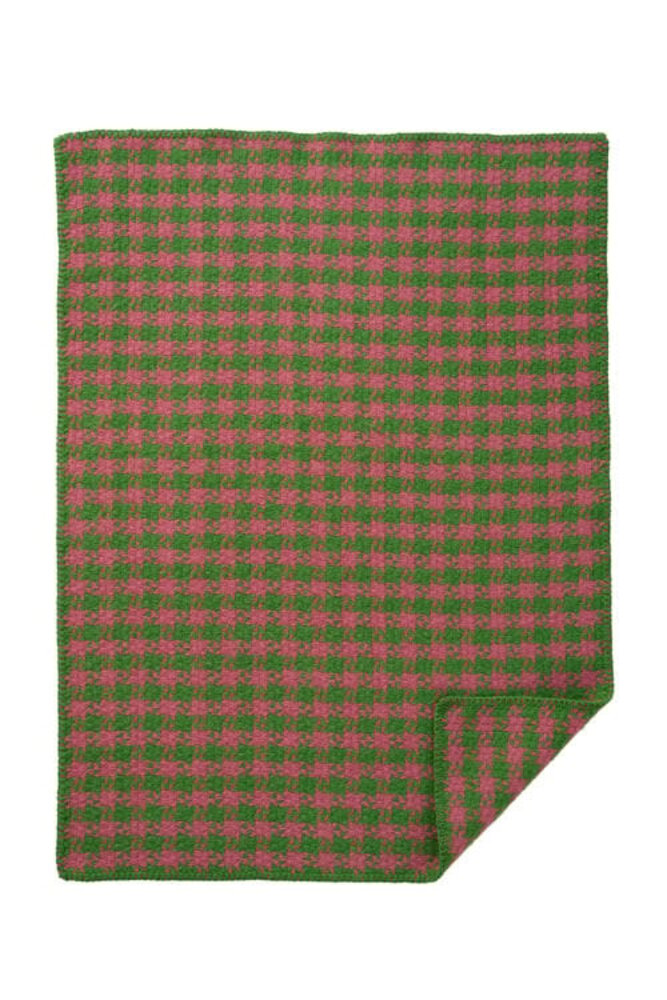 Klippan Wiegdeken Dogtooth green/pink Klippan Wiegdeken Dogtooth green/pink