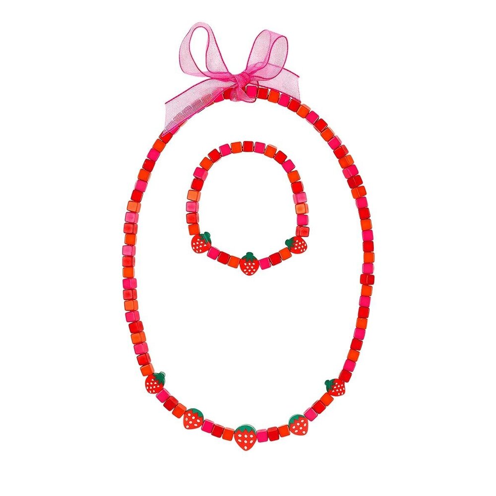 Souza Ketting & Armband set Anje aardbei