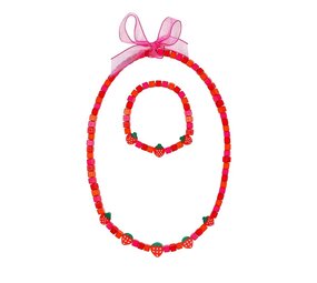 Souza Ketting & Armband set Anje aardbei