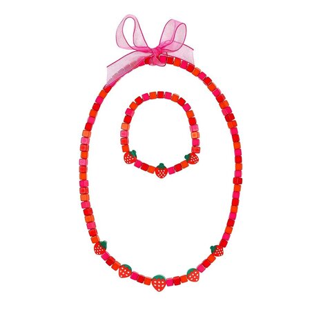 Souza Ketting & Armband set Anje aardbei
