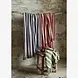 Madam Stoltz Recycled cotton throw - Off white, orange, ruby wine Madam Stoltz Recycled cotton throw - Off white, orange, ruby wine