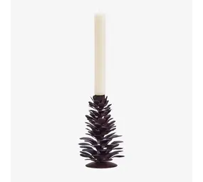 Madam Stoltz Iron pinecone candle holder