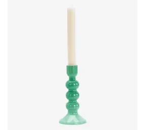 Madam Stoltz Glass candle holder - Green